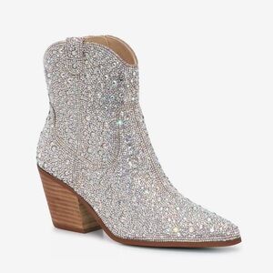 Betsey Johnson Emory Rhinestone Western Boot
